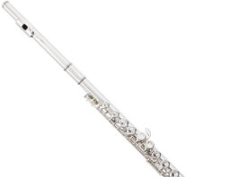 Mendini Nickel Silver Closed Hole C Flute with Stand